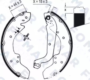 Комлект тормозных накладок FOMAR Friction FO 0383